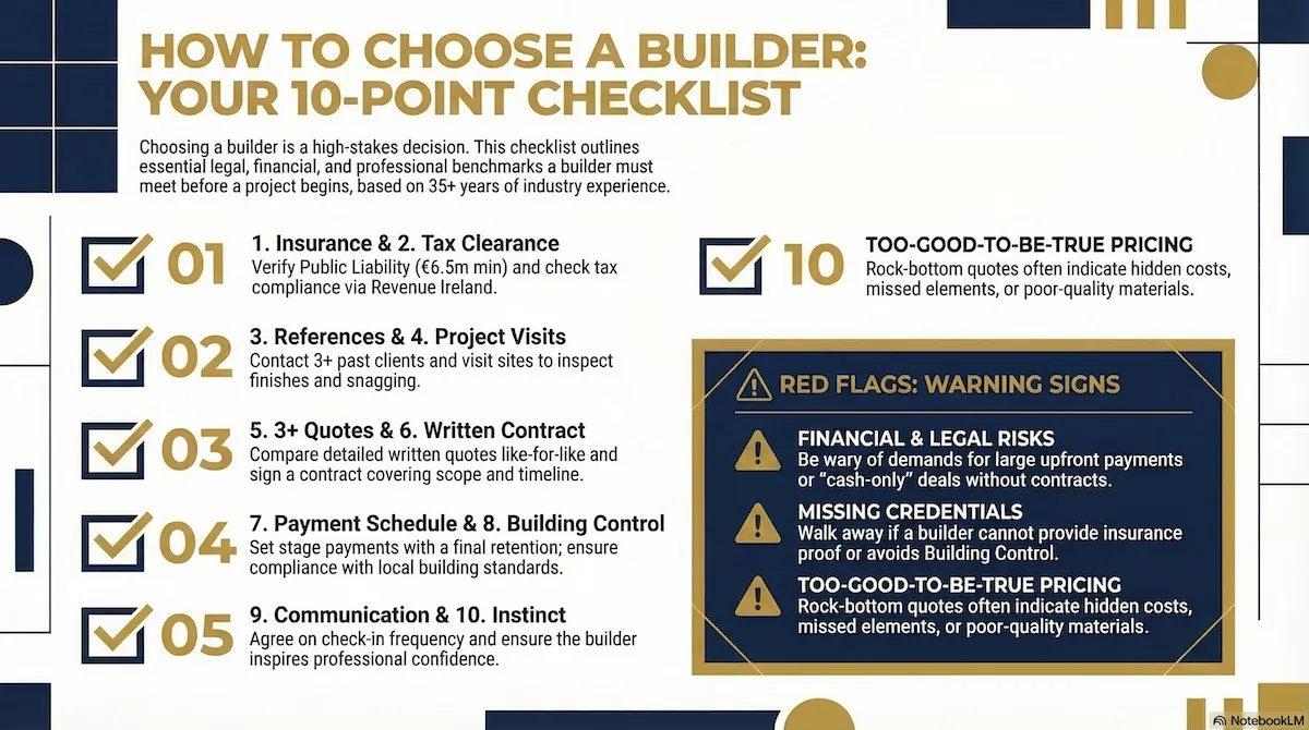 Infographic: 10-Point Checklist for Choosing a Builder in Dublin - BR Building Services